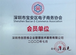 “電子商務(wù)協(xié)會會員單位”榮譽(yù)證書