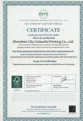 祝賀深圳市好晶彩印刷有限公司2022年快速通過FSC認證